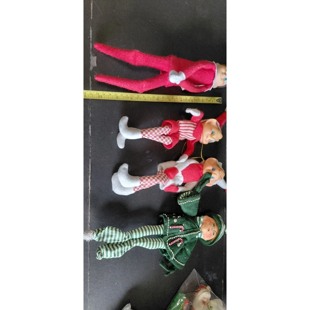 Collectible Holiday Christmas Dolls holiday elf Pixie mix Lot vintage And modern